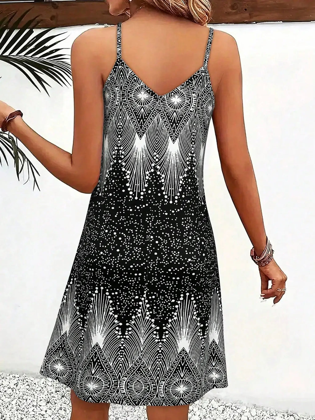 Floral V-Neck Strappy Sundress