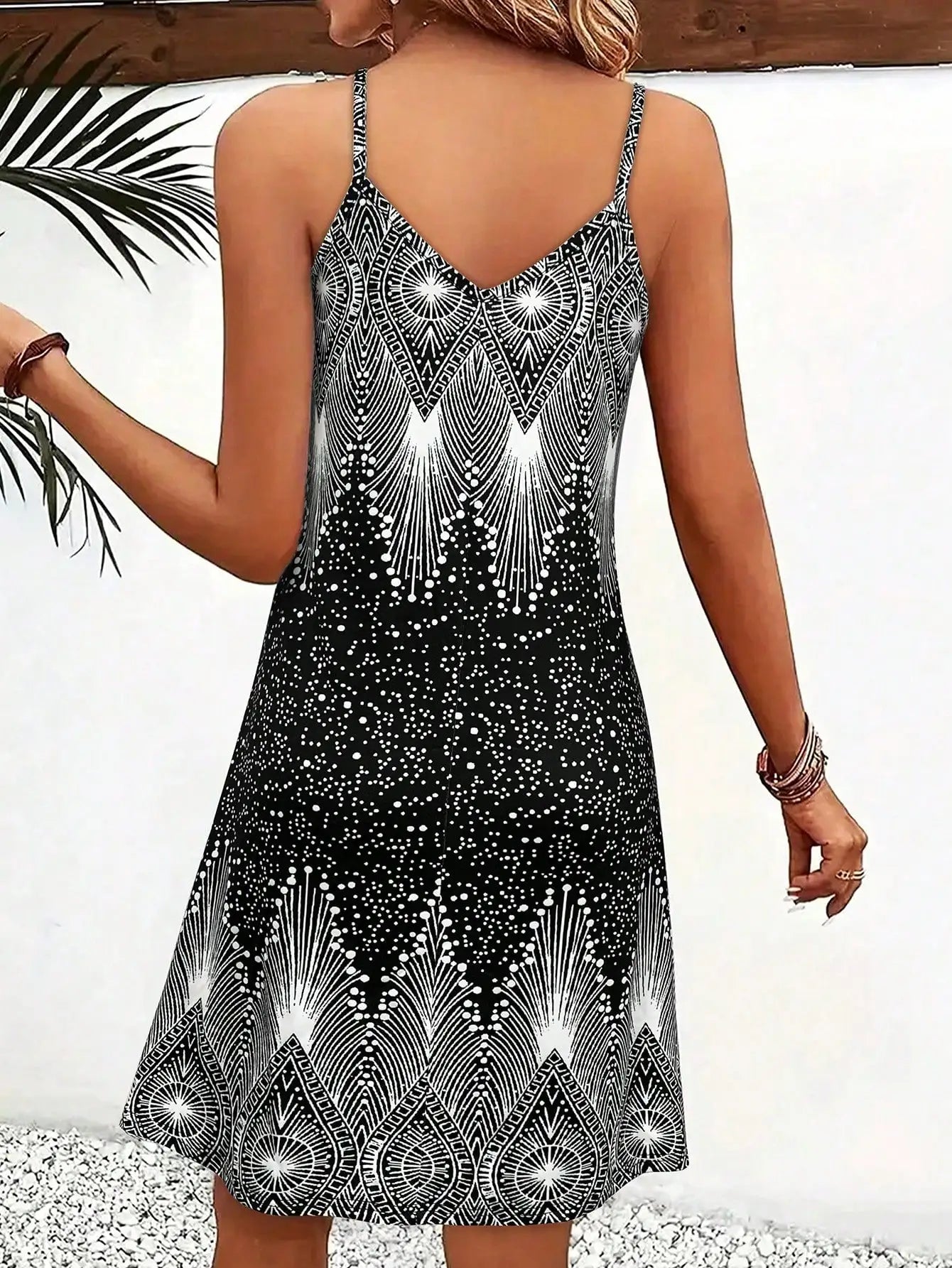 Floral V-Neck Strappy Sundress