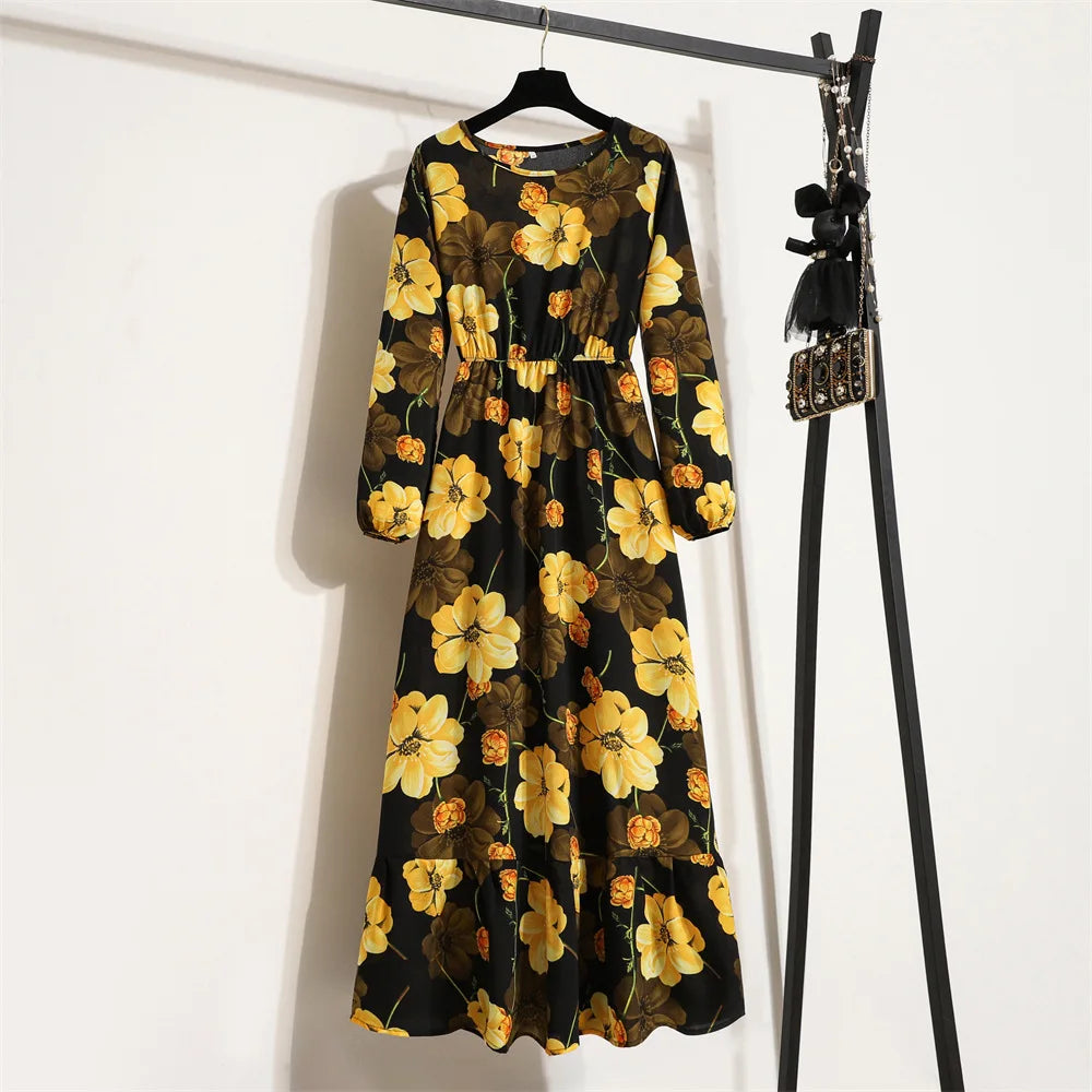 Bohemian Chiffon Maxi Dress
