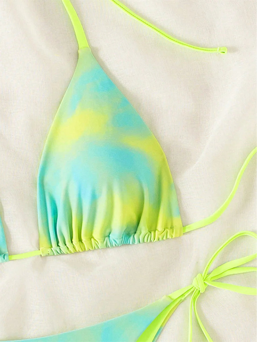 Tie-Dye Micro String Bikini
