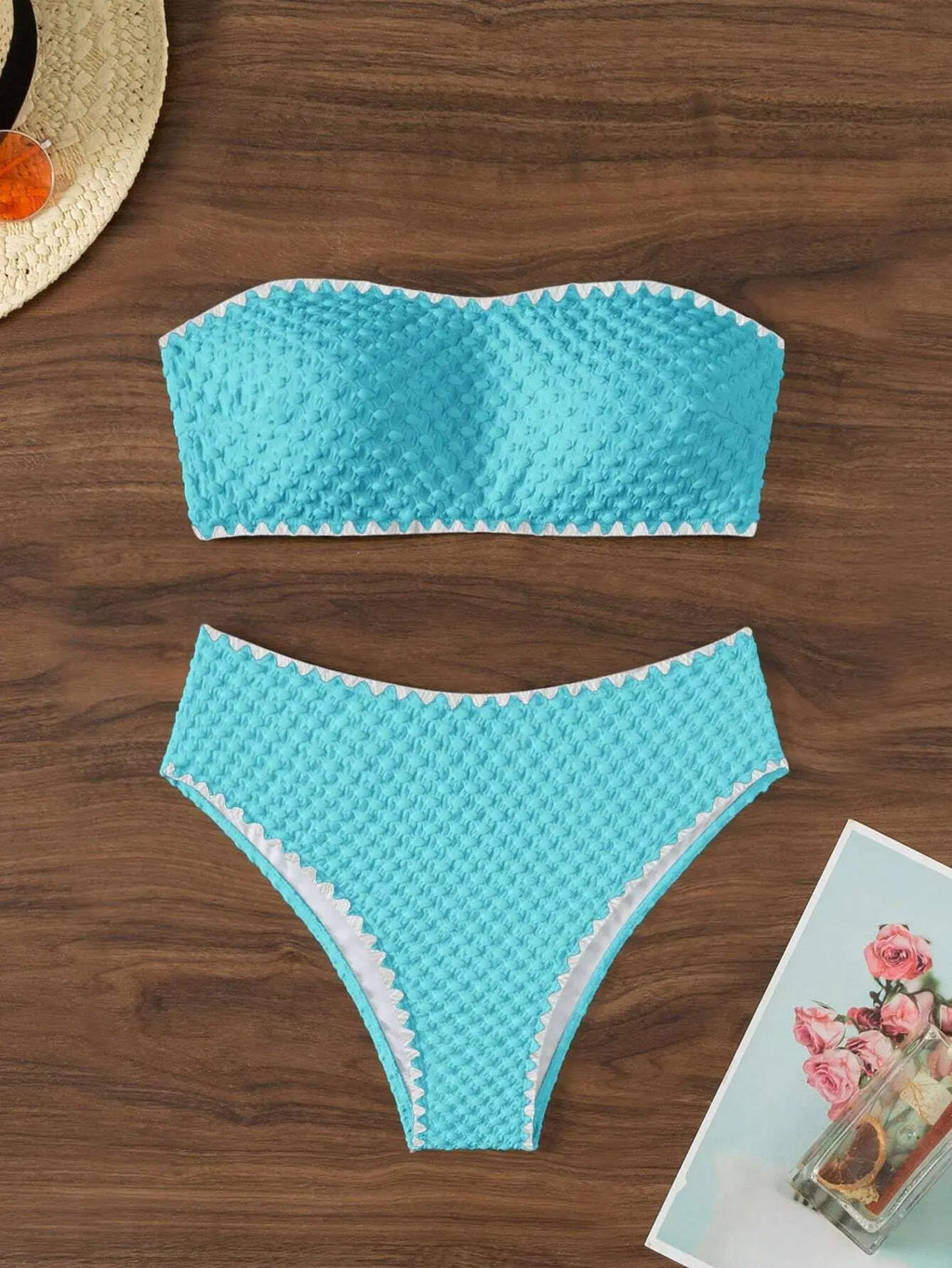 White Strapless Bikini Set