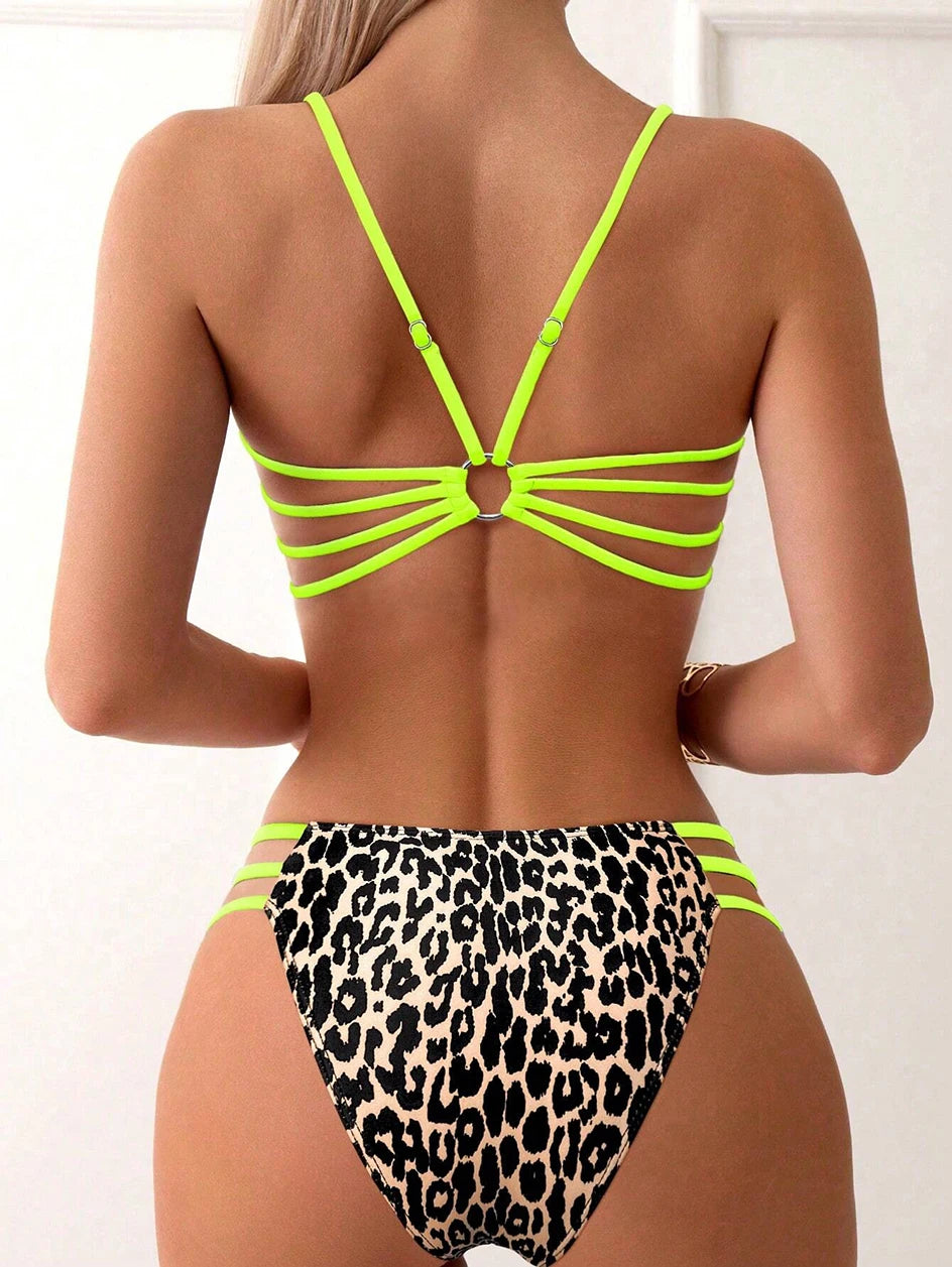 Leopard High-Waist Micro Bikini